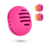 Fauxomor Makeup Sponge Holder,Double-sided 5-line Vented Silicone Beauty Blender Case for Travel,Shatterproof Beauty Blender Holder for All Sponges Sanitary Reuse Easy to Carry,Rose Red