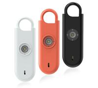 Fauxomor Personal Safety Alarm for Women, 3 Pack 140DB Rape Panic Attack Alarm Keychain Police Approved with Low Battery Notice with Strobe Light, Gift for Kid Elderly College Girl,White+Orange+Black