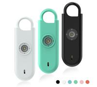 Fauxomor Personal Safety Alarm for Women, 3 Pack 140DB Rape Panic Attack Alarm Keychain Police Approved with Low Battery Notice and Strobe Light, Gift for Kids Elderly College Girls(White+Green+Black)