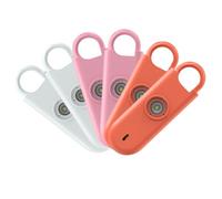 Fauxomor Pocket Alarm for Women, Pack of 6 140 dB Shrill Alarm Key Rings with LED Strobe Light and Battery Warning, Personal Alarm for Children and the Elderly, 2 White + 2 Pink + 2 Orange