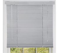 Fauxwood 50mm Slats Wooden String Grey 150cm Drop Venetian Blinds (60cm x 150cm)
