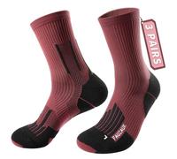 Fauzauk-Pro Crew Mens Running Socks 3 Pack Compression Socks Cushioned Anti Blister Socks Arch Support for Sports Hiking Cycling Runner Size 5-8