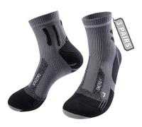 Fauzauk-Pro Mens Ankle Running Socks 3 Pairs Cushioned Compression Socks Anti-Blister Sports Socks for Running Hiking Cycling Size 8-12