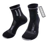 Fauzauk-Pro Mens Ankle Running Socks 3 Pairs Cushioned Compression Socks Anti-Blister Sports Socks for Running Hiking Cycling Size 8-12