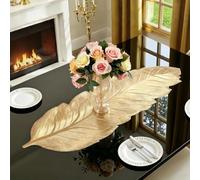 FAVE Gold Small Table Runner 36 Inch Dresser Vinyl Runner