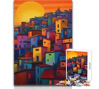 Favela Aesthetic Jigsaw Puzzles 1000 Pieces for Teenagers Cognitive Development Fun Game Special Thoughtful Celebration Present Size 38x52cm