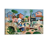 Favela Hill By Tarsila Do Amaral Poster Wall Art Gifts Bedroom Prints Home Decor Hanging Picture Canvas Paintings 08x12inch(20x30cm)