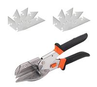 Favengo 11 Pcs Miter Shears 45 to 135 Degree Multi Angle Trim Cutter Soft Wood Cutter Adjustable Angle Scissors Trunking Cutter Moulding Cutting Tool with Replacement for Cutting Strip Materials