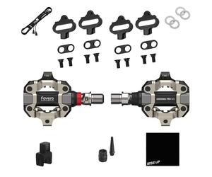 Favero Assioma PRO MX-1, Single-Sensing Side Pedal Based Cycling MTB Power Meter with Extra Cleats, MTB-Compatible SPD Cleats, Bluetooth and ANT+ Connectivity for Cycling GPS Computers & Smartphones