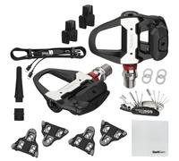 Favero Assioma PRO RS Upgraded Double-Sided Power Meter Pedal Set with Extra SPD-SL Latches, Multi-Tool Kit and Cleaning Cloth