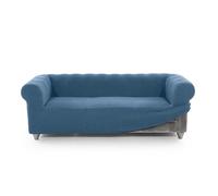 FAVERTI® Chester Sofa Cover 3 Seater from 180 to 230 cm | Model NOVELE | Celeste | Chester Sofa Protector in Quality Jacquard Fabric Cotton Feel
