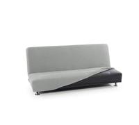 FAVERTI® Click Clack 3 Seater Sofa Bed Cover from 160 to 200 cm | Model NOVELE | Light Grey | Super Elastic Cover Ideal for Any Sofa Bed | Quality Protector Jacquard Fabric Cotton Feel
