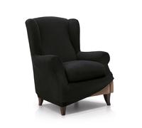 FAVERTI® Elastic Armchair Cover 70 to 100 cm | Real Model | Black | Adjustable Universal Armchair Cover | Jacquard Fabric Quality Protector Cotton Feel