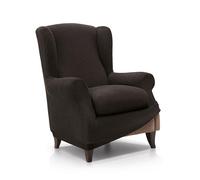 FAVERTI® Elastic Armchair Cover 70 to 100 cm | Real Model | Brown | Adjustable Universal Armchair Cover | Jacquard Fabric Quality Protector Cotton Feel