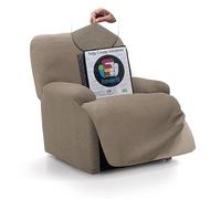 FAVERTI® Elastic Armchair Cover Relax Feet Together Reclining from 70 to 90 cm | Real Model | Linen | Universal Folding Armchair Cover | Quality Protector Jacquard Fabric Cotton Feel