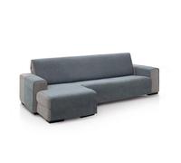 FAVERTI® Left Arm Chaise Longue Sofa Cover 240 (Front View) | PEGO Model | Dark Grey | Extra Soft Chenille Touch, Quality Chaise Protector Made in Spain with Recycled Material