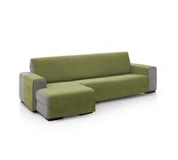FAVERTI® Left Arm Chaise Longue Sofa Cover 240 (Front View) | PEGO Model | Green | Extra Soft Chenille Touch, Quality Chaise Protector Made in Spain with Recycled Material