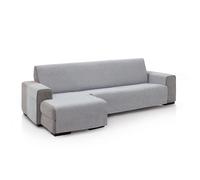 FAVERTI® Left Arm Chaise Longue Sofa Cover 240 (Front View) | PEGO Model | Light Grey | Extra Soft Chenille Touch, Quality Chaise Protector Made in Spain with Recycled Material