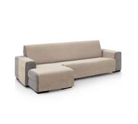 FAVERTI® Left Arm Chaise Longue Sofa Cover 280 (Front View) | PEGO Model | Beige | Extra Soft Chenille Touch, Quality Chaise Protector Made in Spain with Recycled Material