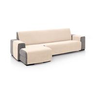 FAVERTI® Left Arm Chaise Longue Sofa Cover 280 (Front View) | PEGO Model | Natural | Extra Soft Chenille Touch, Quality Chaise Protector Made in Spain with Recycled Material