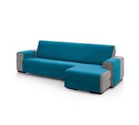 FAVERTI® Right Arm Chaise Longue Sofa Cover 240 (Front View) | PEGO Model | Blue | Extra Soft Chenille Touch, Quality Chaise Protector Made in Spain with Recycled Material
