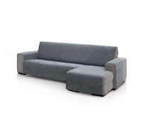 FAVERTI® Right Arm Chaise Longue Sofa Cover 240 (Front View) | PEGO Model | Dark Grey | Extra Soft Chenille Touch, Quality Chaise Protector Made in Spain with Recycled Material