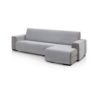 FAVERTI® Right Arm Chaise Longue Sofa Cover 240 (Front View) | PEGO Model | Light Grey | Extra Soft Chenille Touch, Quality Chaise Protector Made in Spain with Recycled Material