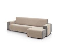 FAVERTI® Right Arm Chaise Longue Sofa Cover 280 (Front View) | PEGO Model | Beige | Extra Soft Chenille Touch, Quality Chaise Protector Made in Spain with Recycled Material