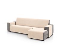 FAVERTI® Right Arm Chaise Longue Sofa Cover 280 (Front View) | PEGO Model | Natural | Extra Soft Chenille Touch, Quality Chaise Protector Made in Spain with Recycled Material