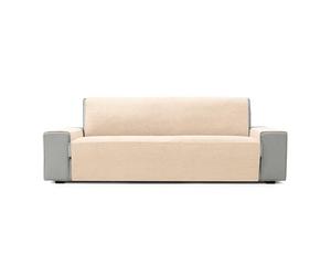 FAVERTI® Sofa Cover 3 Seater 160 cm | PEGO Model | Natural | Extra Soft Chenille Touch Quality Sofa Protector Made in Spain with Recycled Material