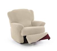 FAVERTI® Super Elastic Relax Armchair Cover from 70 to 90 cm | Model NOVELE | Beige | Recliner Cover Separate Feet | Jacquard Fabric Quality Protector Cotton Feel