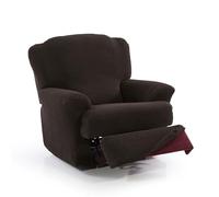 FAVERTI® Super Elastic Relax Armchair Cover from 70 to 90 cm | Model NOVELE | Brown | Recliner Cover Separate Feet | Jacquard Fabric Quality Protector Cotton Feel