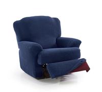 FAVERTI® Super Elastic Relax Armchair Cover from 70 to 90 cm | Model NOVELE | Navy | Recliner Cover Separate Feet | Jacquard Fabric Quality Protector Cotton Feel