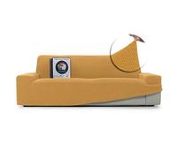 FAVERTI® Super Elastic Sofa Cover 3 Seater from 180 to 230 cm | Model NOVELE | Yellow | Universal Cover Ideal for Any Shape of Sofa | Quality Protector Jacquard Fabric Cotton Feel