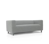FAVERTI® Super Elastic Sofa Cover Compatible with IKEA KLIPPAN 2 Seater Sofa | Model NOVELE | Light Grey | Quality Protector Jacquard Fabric Cotton Touch