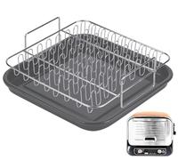 Favfully Dedicated Bacon Rack Cooking BRACE For Ninja Woodfire Pizza Oven OO101, Pro XL, OG800 Series Grill, Bacon RackSausages Rack Specially Designed For Ninja, Stainless Steel Baking Rack(No pan)