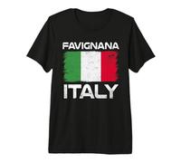 Favignana Italy Flag Distressed Sicilian Pride Premium T-Shirt