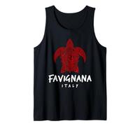 Favignana Italy Tribal Sea Turtle Island Design Tank Top