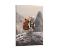 FAVIRXPYU Animal Realistic Style Adventure Mouse Artwork Decorative Painting Canvas Wall Posters And Modern Family Bedroom Decor 08x12inch(20x30cm)