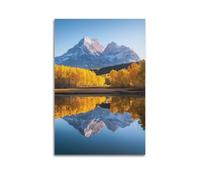 FAVIRXPYU Landscape Travel Beautiful US Colorado Autumn Mountain Lake Decorative Painting Canvas Wall Posters And Modern Family Bedroom Decor 24x36inch(60x90cm)