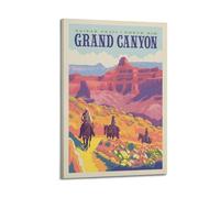 FAVIRXPYU Landscape Travel Retro Print Style Grand Canyon Kaibab Trail Decorative Painting Canvas Wall Posters And Modern Family Bedroom Decor 08x12inch(20x30cm)