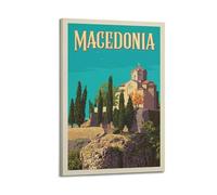 FAVIRXPYU Religious Architecture Retro North Macedonia Church Decorative Painting Canvas Wall Posters And Modern Family Bedroom Decor 12x18inch(30x45cm)