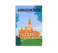 FAVIRXPYU Religious City Retro Illustration Style Germany Dresden Garrison Church Decorative Painting Canvas Wall Posters And Modern Family Bedroom Decor 20x30inch(50x75cm)