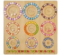 Favonuovy Bead Boards for Jewelry Making with 9 Bracelet Sizes Bamboo Bracelet Making Beading Tray 4” 4.5" 5” 5.5” 6” 6.5" 7" 7.5" 8” Wooden Bracelet Sizer Measurement Design Tool