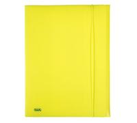 Favorit 400102283 Folder with 3 Flaps Elastic, 24 x 33 cm, Neon Yellow