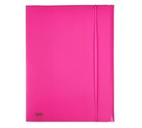 Favorit 400102284 Folder with 3 Flaps Elastic, 24 x 33 cm, Neon Fuchsia