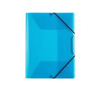 Favorit 400116644 Folder 3 Flaps with Elastic Lumina, 22 x 30 cm, Spine 0-3 cm, Blue