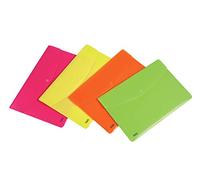Favorit 400121105 Folder with Button A4 Neon Line Pack of 5 Assorted Neon Colours
