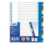 Favorit 400132467 Alphabetic Dividers A-Z 20 Coloured Notches for School Office Home 23 x 29.7 cm