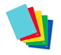 Favorit, A4 Notebooks, 5 Pieces, 4 mm Squares, Plain Copetine, 80 g Paper, Assorted Colours